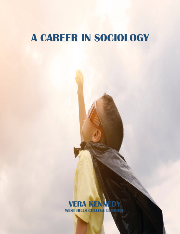 Career in Sociology textbook cover with child in super hero cape