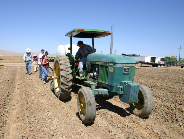 Farm tractor at Coalinga College Farm of the Future
